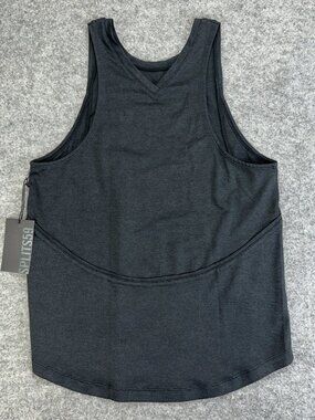 NWT Splits 59 Black Jersey Racerback‎ Tank Top Womens Small Moisture Wick V-neck